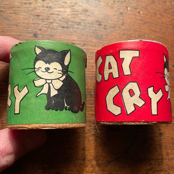 SET OF 2 VINTAGE “CAT CRY” TOY FROM JAPAN 50’s 60’s Beautiful Condition RARE! - Picture 9 of 16